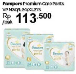 Promo Harga Pampers Premium Care Active Baby Pants M30, L24, XL21  - Carrefour