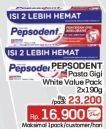 Promo Harga Pepsodent Pasta Gigi Pencegah Gigi Berlubang White 190 gr - LotteMart