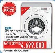 Promo Harga BEKO Washing Machine Front Load 1 Tab WCV 7612 XCO  - Hypermart
