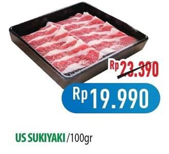 Promo Harga Sapi Sukiyaki US per 100 gr - Hypermart