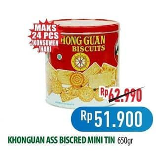 Promo Harga Khong Guan Assorted Biscuit Red Persegi, Mini 650 gr - Hypermart