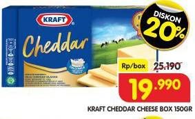 Promo Harga Kraft Cheese Cheddar 160 gr - Superindo