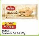 Promo Harga Roma Sandwich Peanut Butter 116 gr - Alfamart