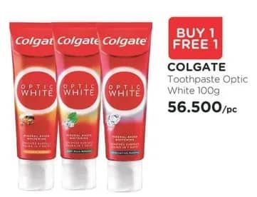 Promo Harga Colgate Toothpaste Optic White 100 gr - Watsons