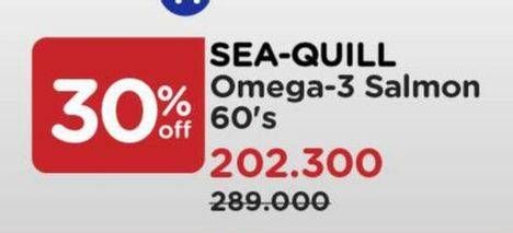 Promo Harga Sea Quill Omega 3 Salmon 60 pcs - Watsons