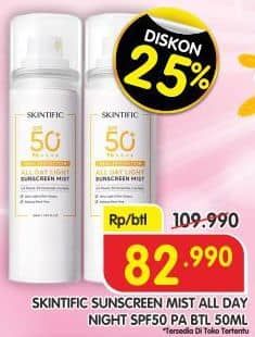 Promo Harga Skintific All Day Light Sunscreen Mist SPF 50 PA++++ 50 ml - Superindo