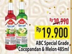 Promo Harga ABC Syrup Special Grade Melon, Coco Pandan 485 ml - Hypermart