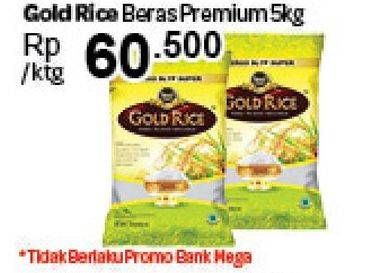 Promo Harga Gold Rice Rice Premium 5 kg - Carrefour