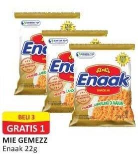 Promo Harga MIE GEMEZ ENAAK Snack Mi Premium 22 gr - Alfamart