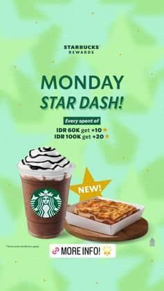 Promo Harga Monday Star Dash  - Starbucks