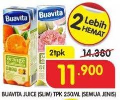 Promo Harga BUAVITA Fresh Juice All Variants per 2 pcs 250 ml - Superindo