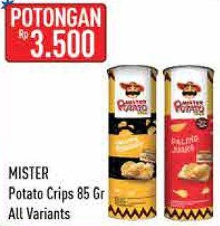 Promo Harga MISTER POTATO Snack Crisps All Variants 85 gr - Hypermart