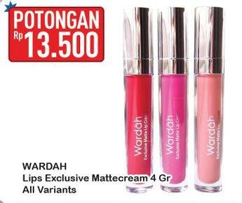 Promo Harga WARDAH Lip Product Exclusive Matte Cream 4 gr - Hypermart