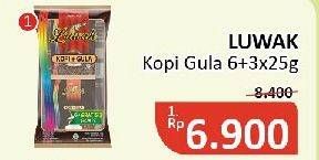 Promo Harga Luwak Kopi + Gula per 9 sachet 25 gr - Alfamidi