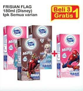 Promo Harga FRISIAN FLAG Susu UHT Milky All Variants per 3 botol 180 ml - Indomaret