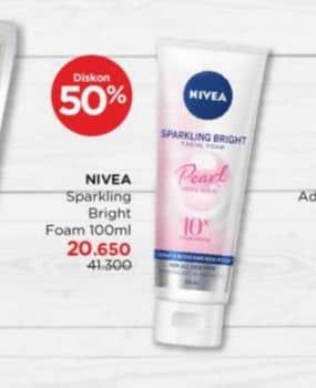 Promo Harga Nivea Facial Foam Sparkling Bright 100 ml - Watsons