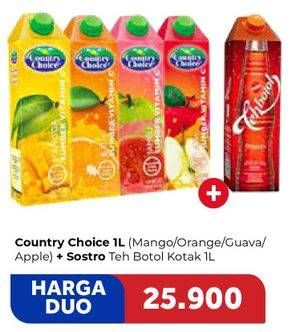 Promo Harga Country Choice + Sosro Teh Botol  - Carrefour