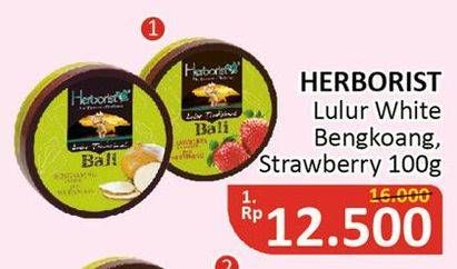 Promo Harga HERBORIST Lulur Tradisional Bali White Bengkoang, Strawberry 100 gr - Alfamidi