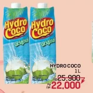 Promo Harga Hydro Coco Minuman Kelapa Original 1000 ml - LotteMart