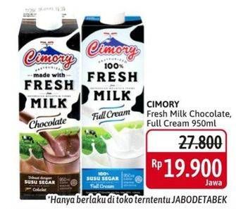 Promo Harga Cimory Fresh Milk Chocolate, Full Cream 950 ml - Alfamidi