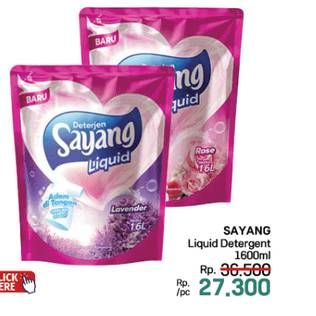 Promo Harga Sayang Liquid Detergent 1600 ml - LotteMart
