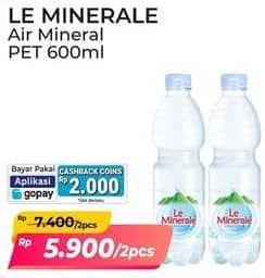 Promo Harga Le Minerale Air Mineral 600 ml - Alfamart