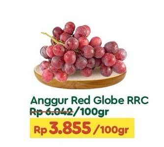 Promo Harga Anggur Red Globe RRC per 100 gr - TIP TOP