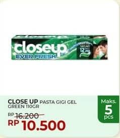 Promo Harga Close Up Pasta Gigi Everfresh Menthol Fresh 110 gr - Yogya