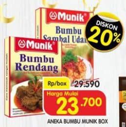 Promo Harga Munik Bumbu All Variants  - Superindo