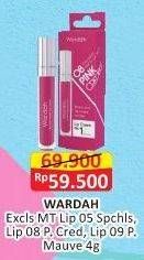 Promo Harga WARDAH Exclusive Matte Lip Cream 05 Speachless, 08 Pinkcredible, 09 Mauve On 4 gr - Alfamart