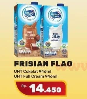 Promo Harga Frisian Flag Susu UHT Purefarm Full Cream, Swiss Chocolate 946 ml - Yogya