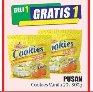 Promo Harga PUSAN Cookies Vanila 20 pcs - Hari Hari