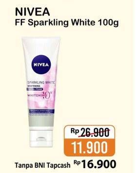 Promo Harga NIVEA Facial Foam Sparkling White 100 gr - Alfamart