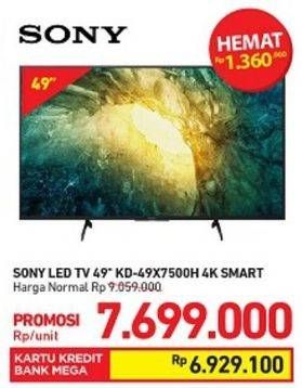 Promo Harga SONY 49X7500H | Bravia Android Smart TV 49"  - Carrefour