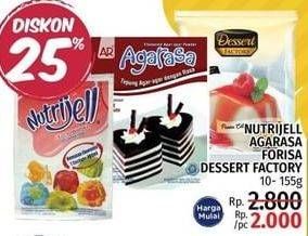 Promo Harga NUTRIJELL/AGARASA/DESSERT FACTORY 10 - 155gr  - LotteMart