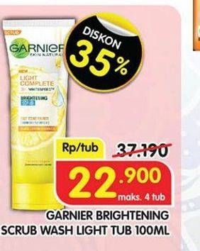 Promo Harga Garnier Light Complete Brightening Scrub 100 ml - Superindo