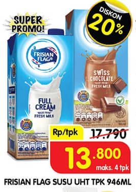 Promo Harga Frisian Flag Susu UHT Purefarm 946 ml - Superindo