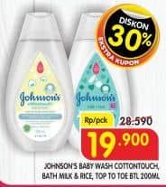 Promo Harga Johnsons Baby Cottontouch Top to Toe Bath/Johnsons Baby Milk Bath   - Superindo