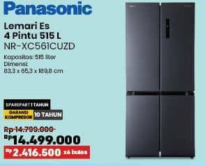 Promo Harga Panasonic NR-XC561CUZD | Kulkas 4 Pintu  - COURTS