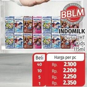 Promo Harga INDOMILK Susu UHT Kids Cokelat 115 ml - Lotte Grosir