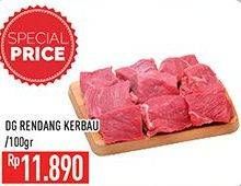 Promo Harga Daging Rendang Kerbau per 100 gr - Hypermart