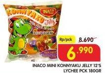 Promo Harga INACO Mini Jelly Mini Konnyaku Jelly, Lychee 12 pcs - Superindo