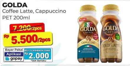 Promo Harga Golda Coffee Drink Cappucino, Dolce Latte 200 ml - Alfamart