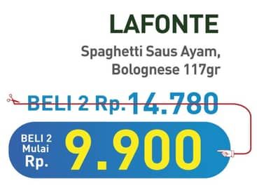 Promo Harga La Fonte Spaghetti Instant Bolognese Sauce, Chicken Sauce 117 gr - Hypermart