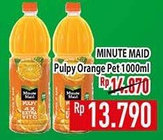 Promo Harga Minute Maid Juice Pulpy Orange 1000 ml - Hypermart