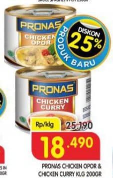 Promo Harga Pronas Ayam Opor, Curry 200 gr - Superindo