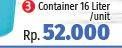 Promo Harga P E Container Box 16 ltr - LotteMart
