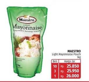 Promo Harga MAESTRO Mayonnaise Light 1000 gr - Lotte Grosir