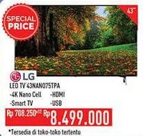 Promo Harga LG 43NANO75TPA LED TV 43"  - Hypermart