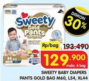 Promo Harga Sweety Gold Pants L54, M60, XL44 44 pcs - Superindo